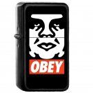 Obey Giant Andr The Giant - Oil Windproof Flip Top Black Lighters Briquet Encendedor
