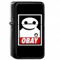 Obay Baymax X Obey - Oil Windproof Flip Top Black Lighters Briquet Encendedor