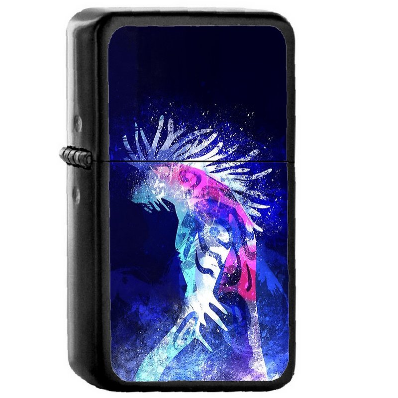 Nightwalker - Oil Windproof Flip Top Black Lighters Briquet Encendedor