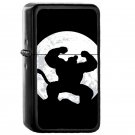 Night Monkey - Oil Windproof Flip Top Black Lighters Briquet Encendedor