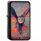 Owl Hunt - Oil Windproof Flip Top Black Lighters Briquet Encendedor