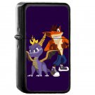 Orange And Purple - Oil Windproof Flip Top Black Lighters Briquet Encendedor
