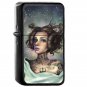 Opheleia - Oil Windproof Flip Top Black Lighters Briquet Encendedor