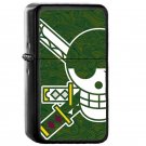 One Piece Zoro Xxxl Japanese Manga - Oil Windproof Flip Top Black Lighters Briquet Encendedor
