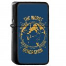 One Piece The Worst Generation - Oil Windproof Flip Top Black Lighters Briquet Encendedor