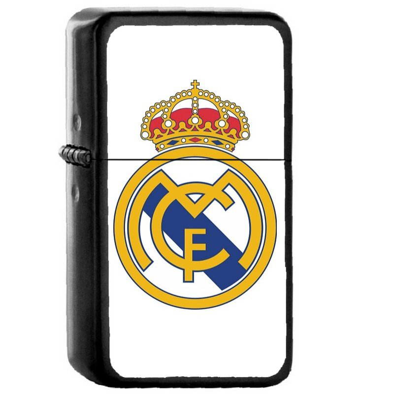Real Madrid Soccer - Oil Windproof Flip Top Black Lighters Briquet Encendedor