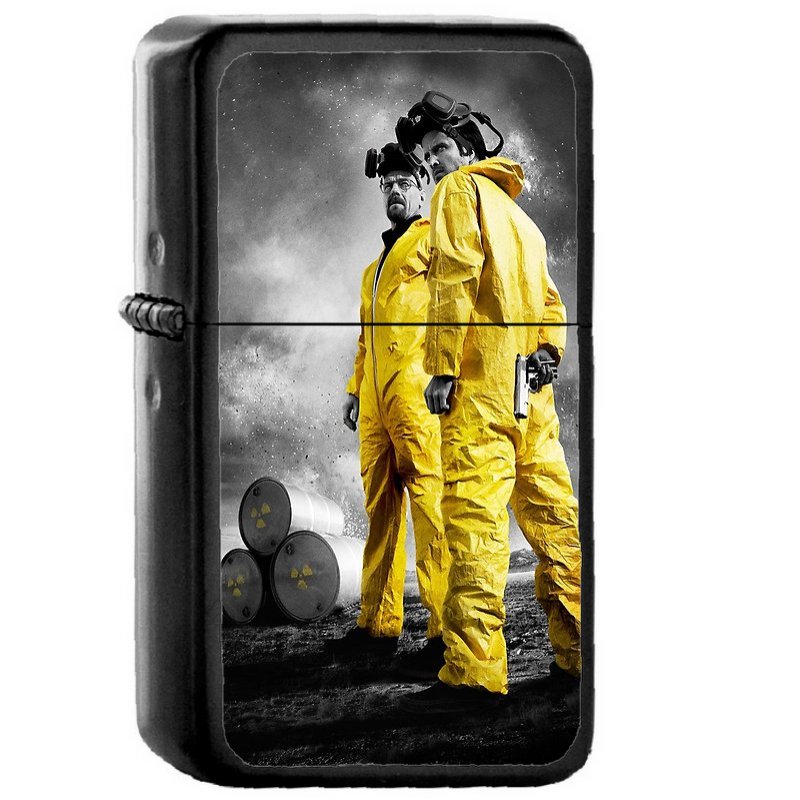 Real Breaking Bad - Oil Windproof Flip Top Black Lighters Briquet Encendedor