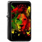 Rasta Lion - Oil Windproof Flip Top Black Lighters Briquet Encendedor