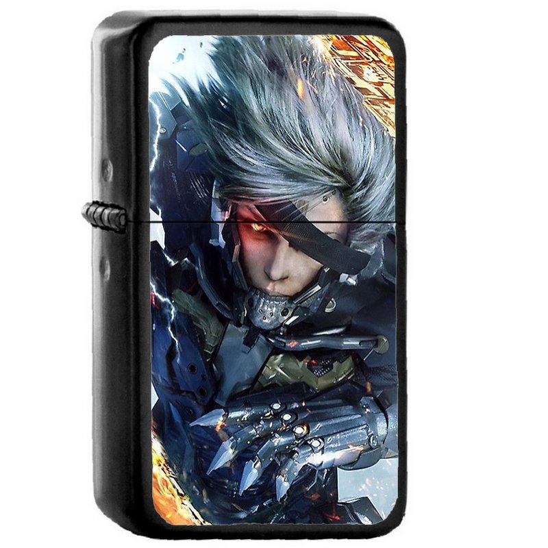 Raiden - Oil Windproof Flip Top Black Lighters Briquet Encendedor