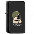 Pug Of War - Oil Windproof Flip Top Black Lighters Briquet Encendedor