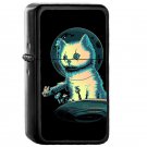 Protector Cat - Oil Windproof Flip Top Black Lighters Briquet Encendedor
