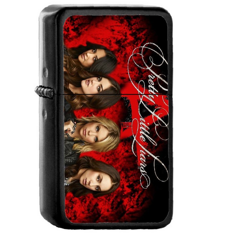 Pretty Little Liars - Oil Windproof Flip Top Black Lighters Briquet Encendedor