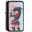 Rikka Takanashi - Oil Windproof Flip Top Black Lighters Briquet Encendedor