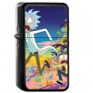 Rick And Morty And Monsters - Oil Windproof Flip Top Black Lighters Briquet Encendedor