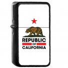 Republic Of California - Oil Windproof Flip Top Black Lighters Briquet Encendedor