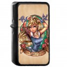 Once Upon A Dream Blue Dress - Oil Windproof Flip Top Black Lighters Briquet Encendedor