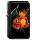 Pokemon Charizard Splatter - Oil Windproof Flip Top Black Lighters Briquet Encendedor