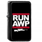Run Awp - Oil Windproof Flip Top Black Lighters Briquet Encendedor
