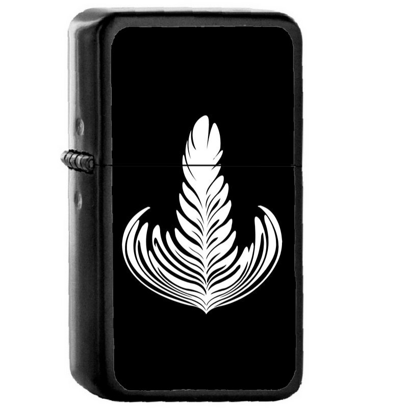 Rosetta - Oil Windproof Flip Top Black Lighters Briquet Encendedor