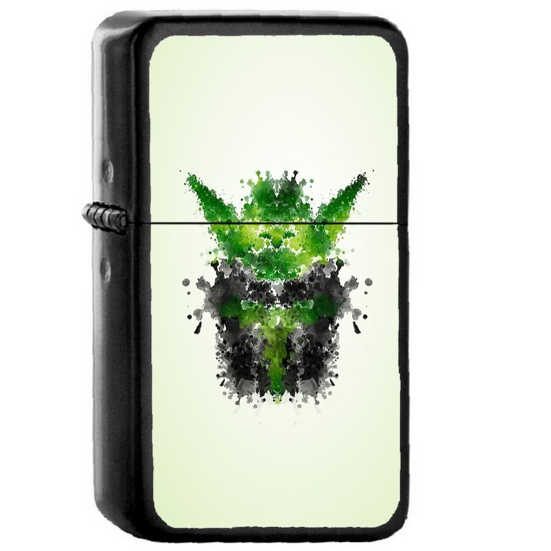 Rorschach Yoda Star Wars - Oil Windproof Flip Top Black Lighters Briquet Encendedor