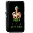 Roronoa Zoro One Piece 1 - Oil Windproof Flip Top Black Lighters Briquet Encendedor