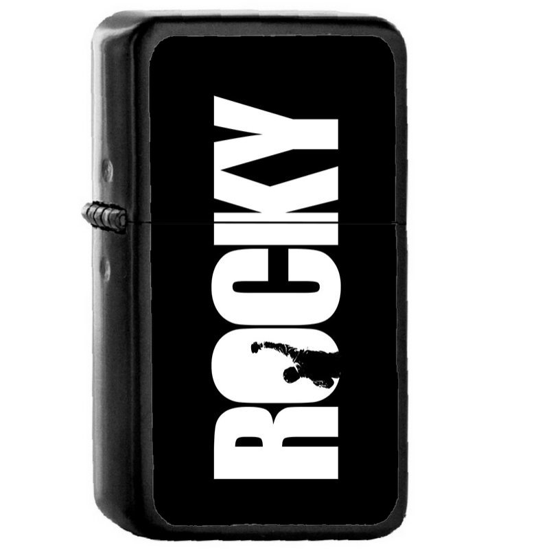 Rocky - Oil Windproof Flip Top Black Lighters Briquet Encendedor