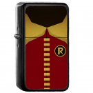 Robin - Oil Windproof Flip Top Black Lighters Briquet Encendedor