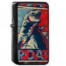 Roar - Oil Windproof Flip Top Black Lighters Briquet Encendedor