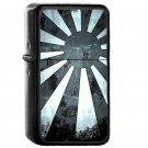 Rising Sun - Oil Windproof Flip Top Black Lighters Briquet Encendedor
