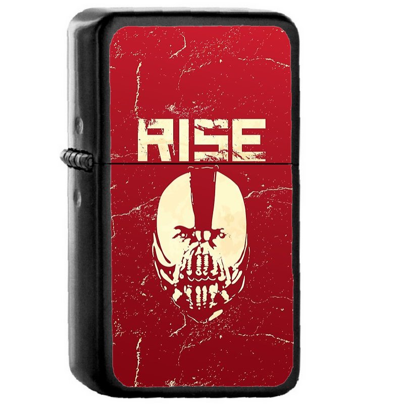 Rise - Oil Windproof Flip Top Black Lighters Briquet Encendedor