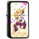 Rin Len Love - Oil Windproof Flip Top Black Lighters Briquet Encendedor
