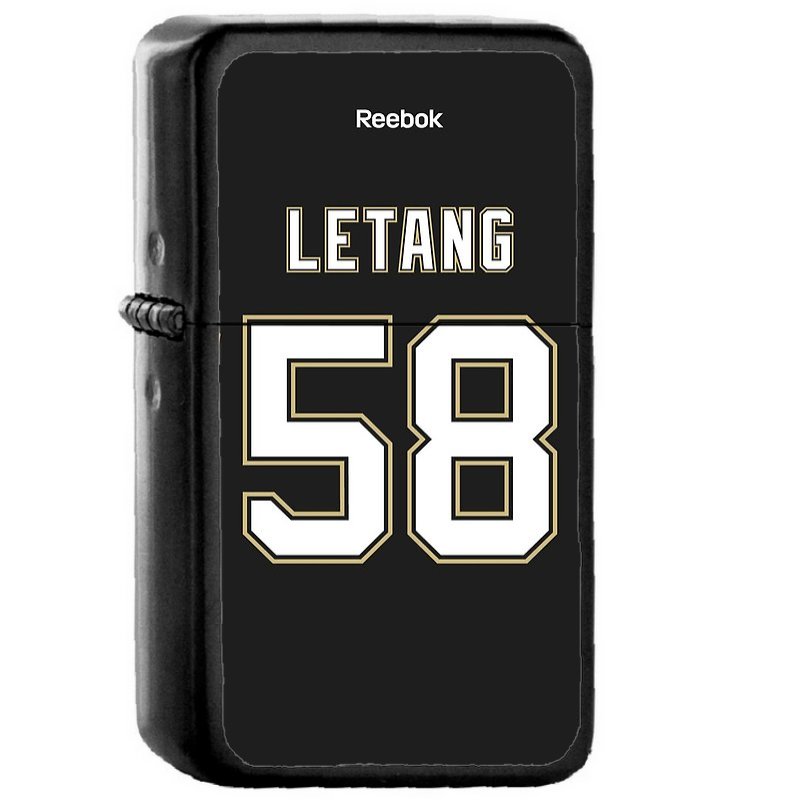 Pittsburgh Penguins Kris Letang Jersey - Oil Windproof Flip Top Black Lighters Briquet Encendedor