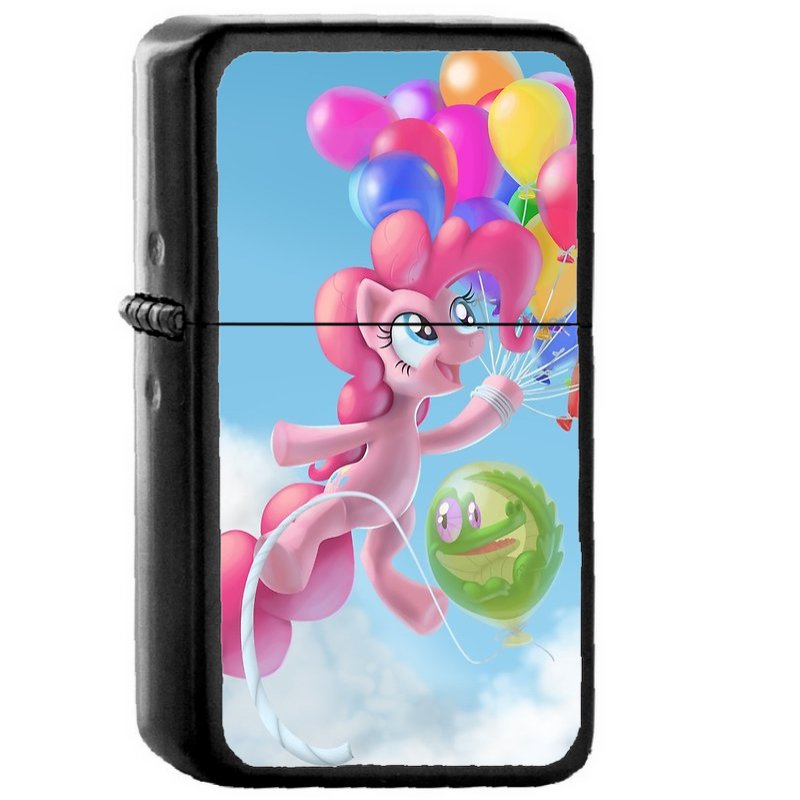 Pinkie Sky - Oil Windproof Flip Top Black Lighters Briquet Encendedor