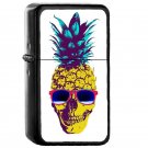 Pineapple Skull - Oil Windproof Flip Top Black Lighters Briquet Encendedor