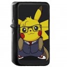 Pikawho Black Doctor Who Pokemon - Oil Windproof Flip Top Black Lighters Briquet Encendedor