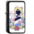 Sailor De La Lune Moon - Oil Windproof Flip Top Black Lighters Briquet Encendedor