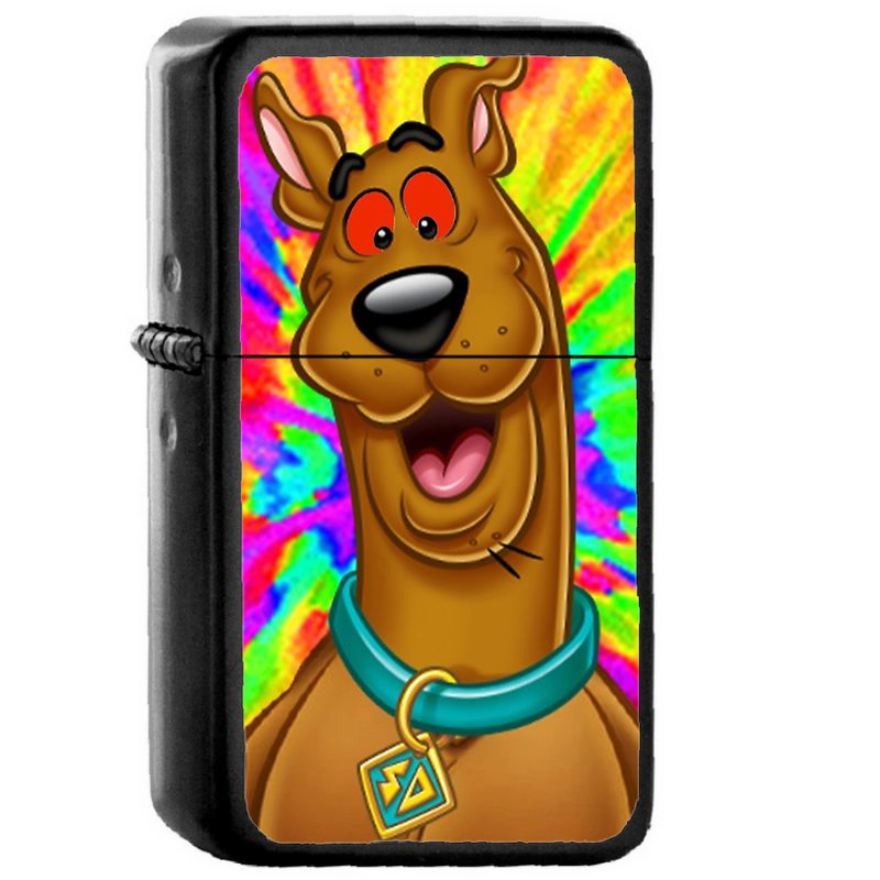 Scooby Doo Tripping Out Oil Windproof Flip Top Black Lighters Briquet