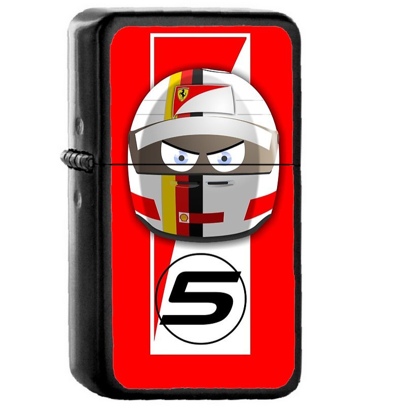 Sebastian Vettel 5 - Oil Windproof Flip Top Black Lighters Briquet Encendedor