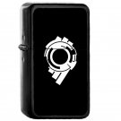 Section 9 White Print - Oil Windproof Flip Top Black Lighters Briquet Encendedor