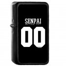 Senpai White - Oil Windproof Flip Top Black Lighters Briquet Encendedor