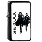 Sherlock Holmes And Doctor Watson - Oil Windproof Flip Top Black Lighters Briquet Encendedor