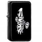 Shiny - Oil Windproof Flip Top Black Lighters Briquet Encendedor