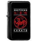 Shotokan Karate White Text - Oil Windproof Flip Top Black Lighters Briquet Encendedor