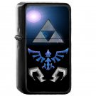 Skyward Sword Shield Fis - Oil Windproof Flip Top Black Lighters Briquet Encendedor