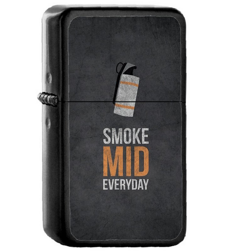 Smoke Mid Everyday Cs Go - Oil Windproof Flip Top Black Lighters Briquet Encendedor