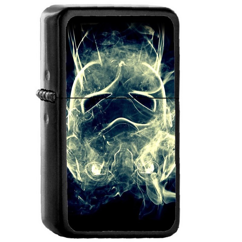 Smoke Stormtrooper Helmet Star Wars = Oil Windproof Flip Top Black Lighters Briquet Encendedor