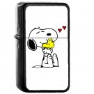 Snoopy And Woodstock Hug - Oil Windproof Flip Top Black Lighters Briquet Encendedor