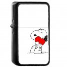 Snoopy Lovely character of Peanuts - Oil Windproof Flip Top Black Lighters Briquet Encendedor