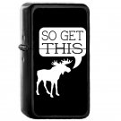 So Get This 2 - Oil Windproof Flip Top Black Lighters Briquet Encendedor