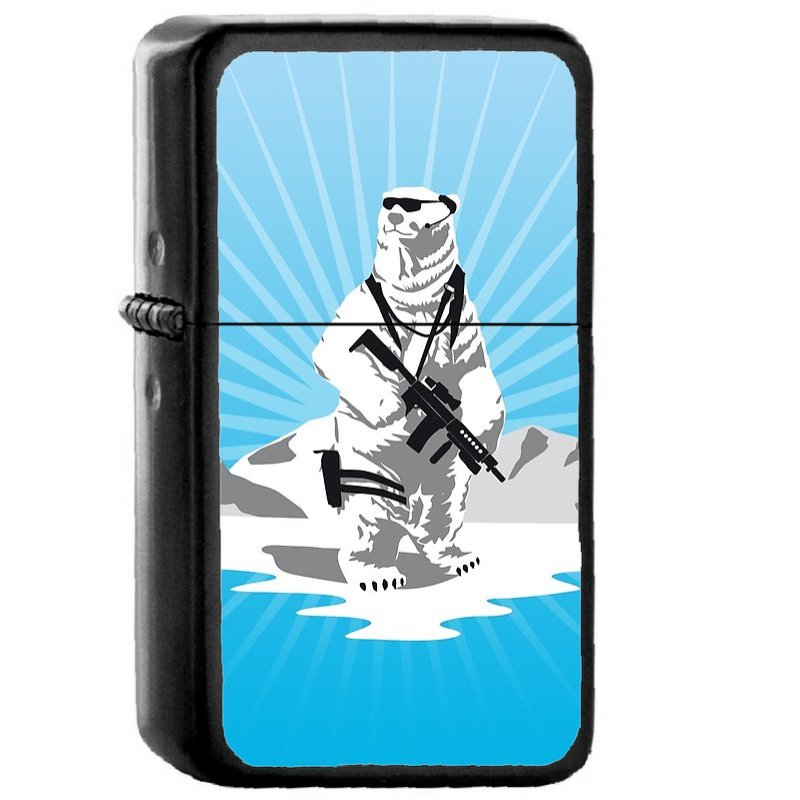 Snow Patrol - Oil Windproof Flip Top Black Lighters Briquet Encendedor